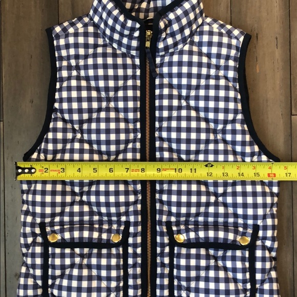 NWOT J. Crew Gingham Excursion Vest - Picture 7 of 11
